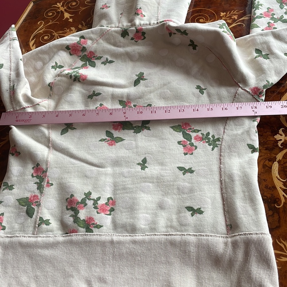 LULULEMON old school sz 4/6 scuba hoody SzM floral polka dot jacket zip up - Picture 7 of 8